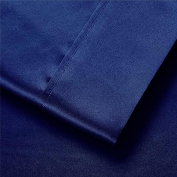 Housing Silk Satin Sheets,4-Piece Full Size Satin BedSheet Set with Deep Pockets - Picture 6 of 7